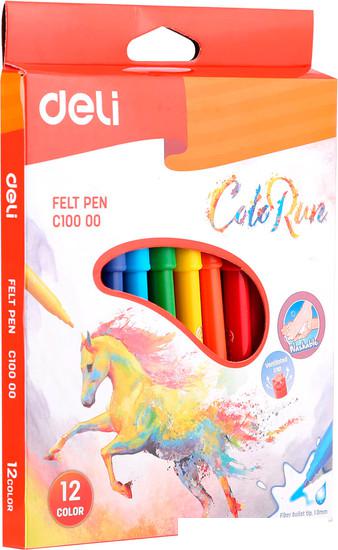 Фломастеры Deli ColoRun EC10000 (12 цв)