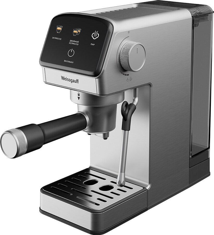 Рожковая кофеварка Weissgauff WCM-240 DBx Cappuccino ColorTouch