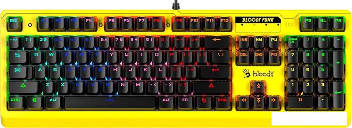Клавиатура A4Tech Bloody B810RC (желтый)