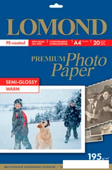 Фотобумага Lomond Premium Photo Paper A4 195 г/кв.м. 20 листов (1101307)