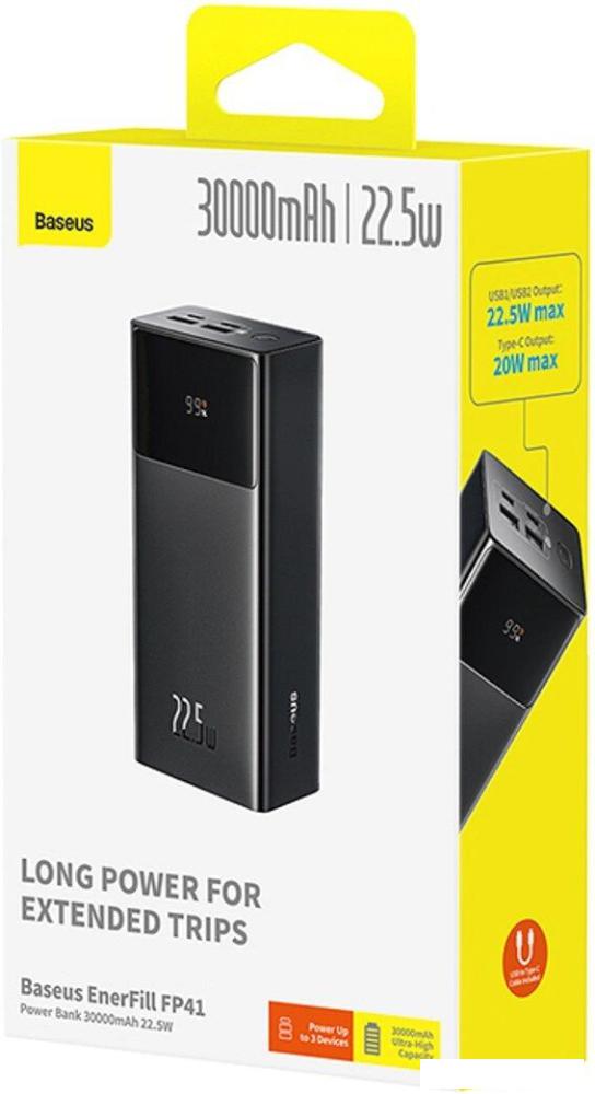 Внешний аккумулятор Baseus EnerFill FP41 Power Bank 22.5W 30000mAh (черный)