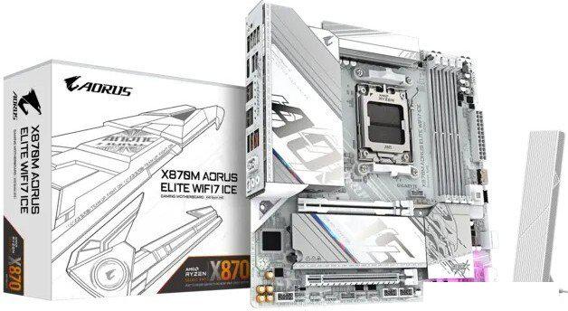 Материнская плата Gigabyte X870M Aorus Elite WiFi7 Ice