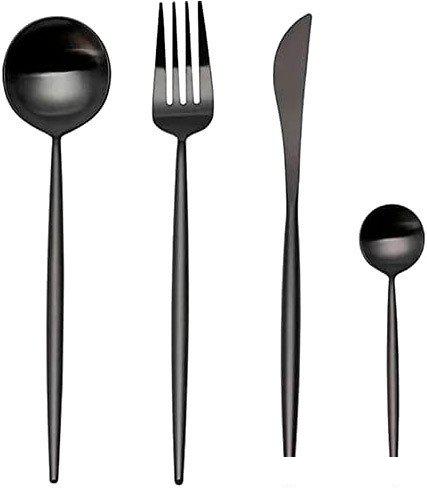 Набор столовых приборов Maison Maxx Stainless Steel Set (черный)