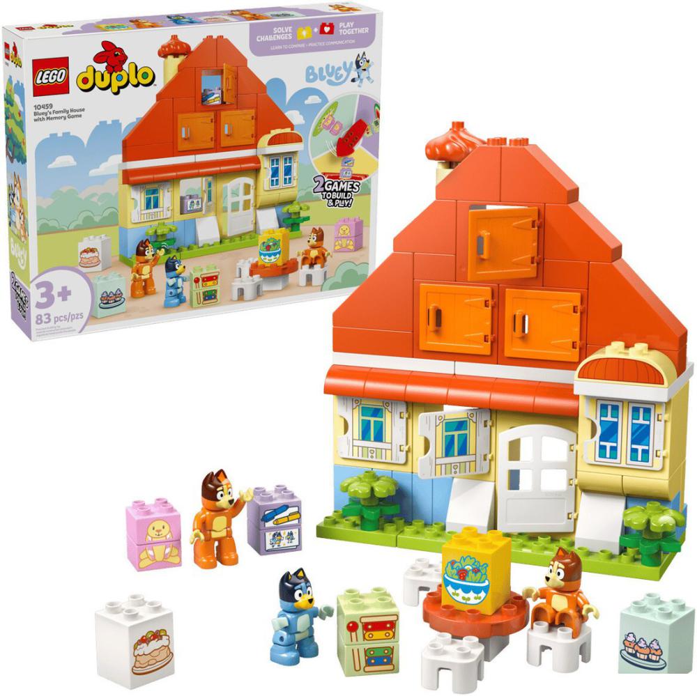 Конструктор LEGO DUPLO 10459 Bluey Семейный дом Блуи с игрой на память