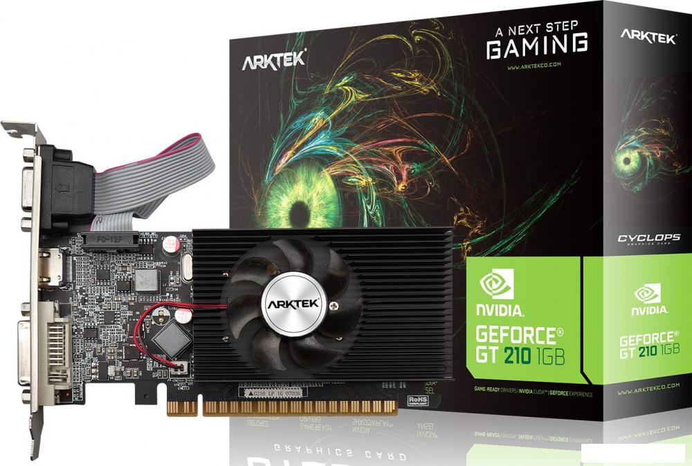 Видеокарта Arktek GeForce GT210 1GB DDR3 AKN210D3S1GL1