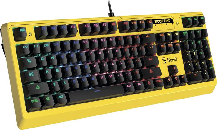 Клавиатура A4Tech Bloody B810RC (желтый)