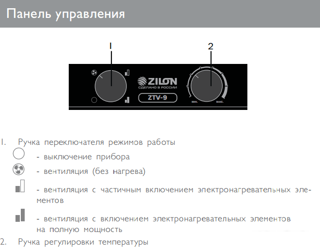 Электрическая тепловая пушка ZILON ZTV-9