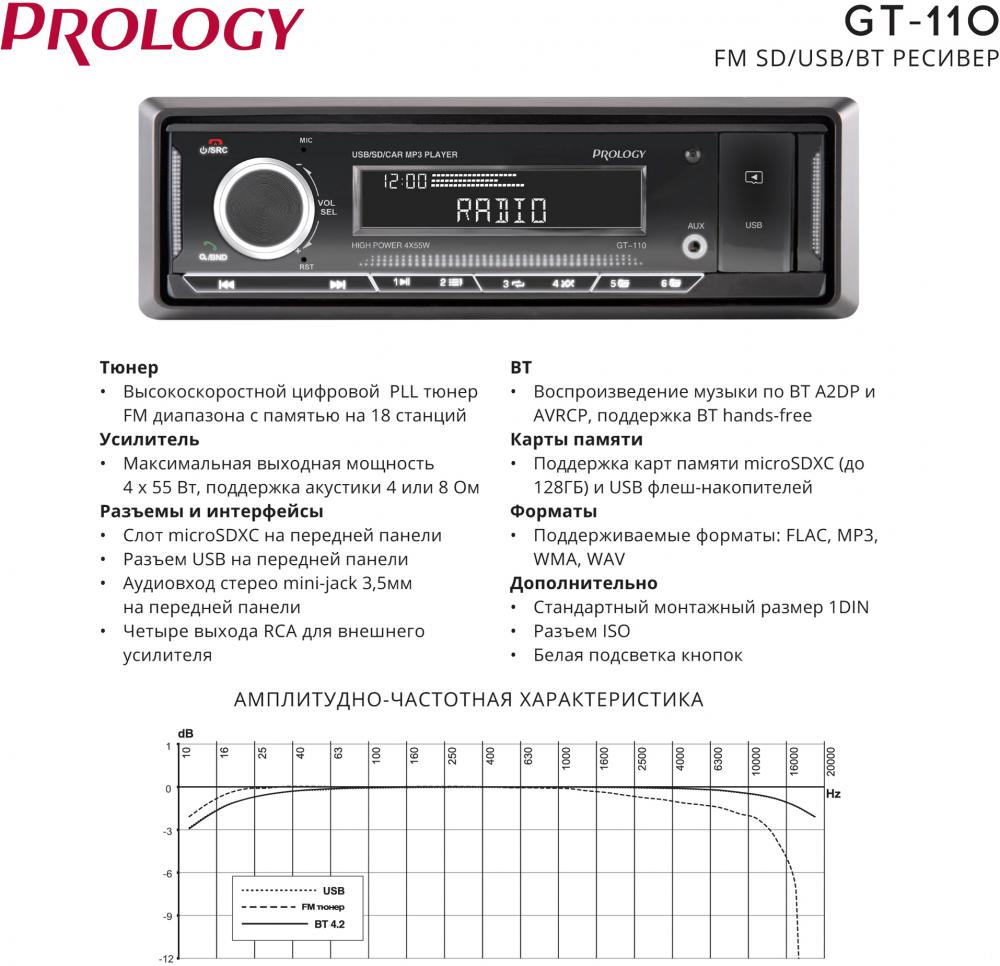 USB-магнитола Prology GT-110