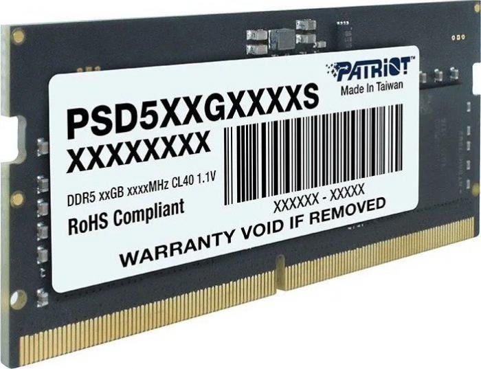 Оперативная память Patriot Signature Line 16ГБ DDR5 SODIMM 5200 МГц PSD516G520081S