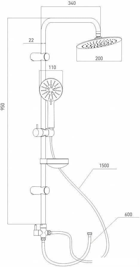 Душевая система  Gross Aqua Delta GA9007