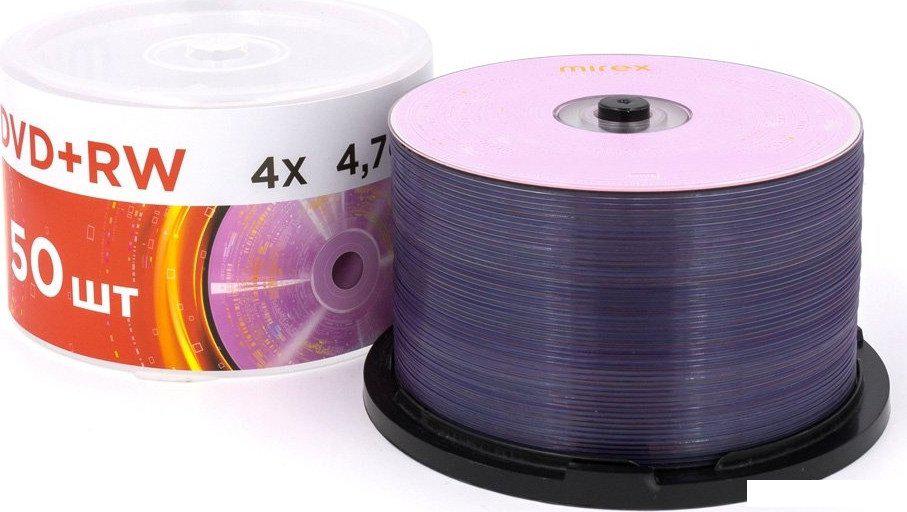 DVD+RW диск Mirex 4.7Gb 4x UL130022A4B (50 шт.)