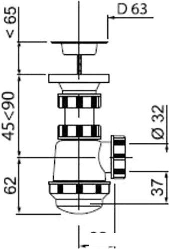Сифон Wirquin Сензо 1 1/4x32 30975059