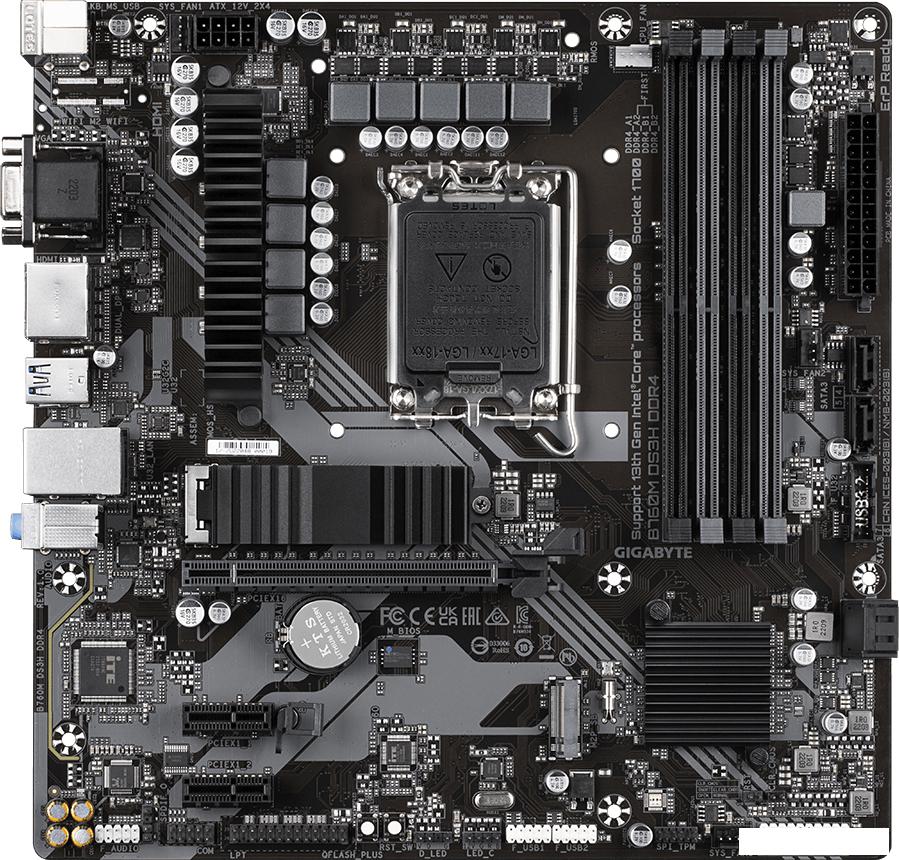 Материнская плата Gigabyte B760M DS3H DDR4 (rev. 1.0)