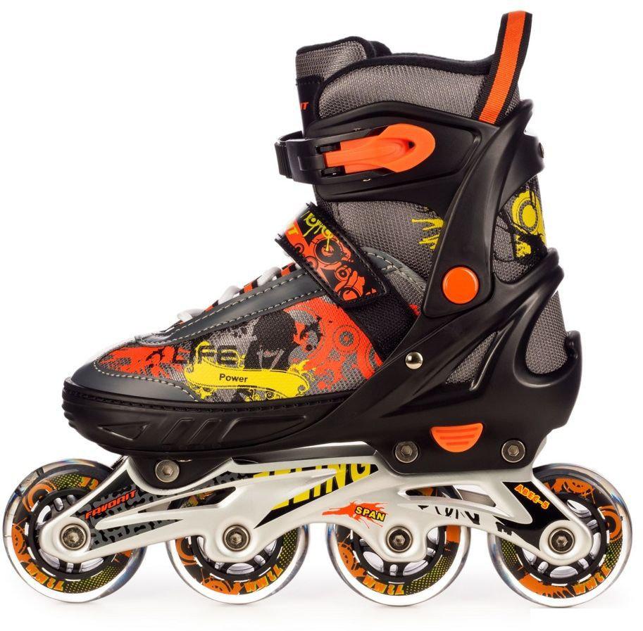 Роликовые коньки Favorit PW-153B-10BK (р. 33-36)