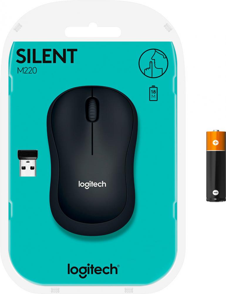 Мышь Logitech M220 Silent (темно-серый)