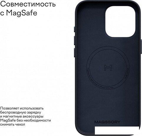 Чехол для телефона Magssory Eco Leather Case Blue для iPhone 16 Pro CLT028b