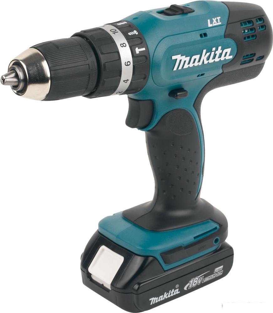 Ударная дрель-шуруповерт Makita DHP453SYE (с 2-мя АКБ, кейс)