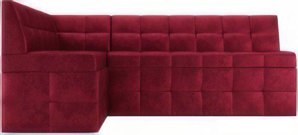 Угловой диван Мебель-АРС Атлантис левый 190x84x120 (бархат красный Star Velvet 3 Dark Red)