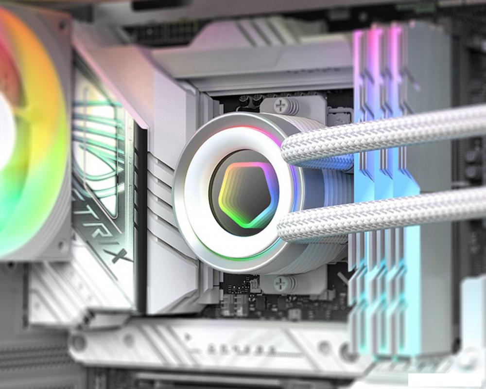 Жидкостное охлаждение для процессора ID-Cooling FX360 INF White