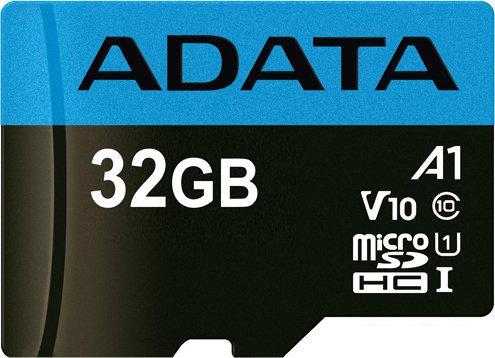 Карта памяти ADATA Premier AUSDH32GUICL10A1-RA1 microSDHC 32GB (с адаптером)