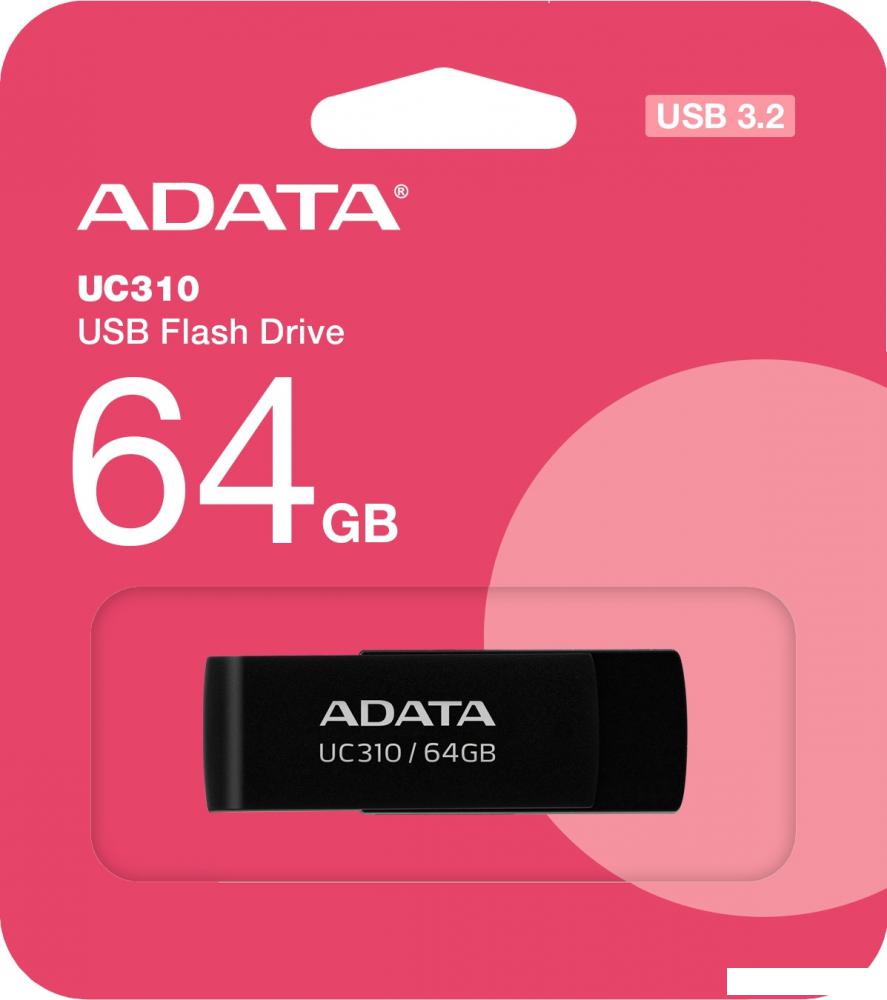 USB Flash ADATA UC310-64G-RBK 64GB (черный)