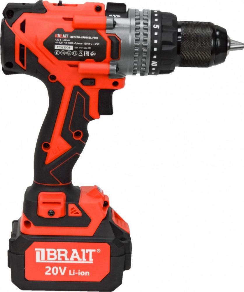 Дрель-шуруповерт Brait BCDI20-4PUMBL PRO (с 1-м АКБ, кейс)