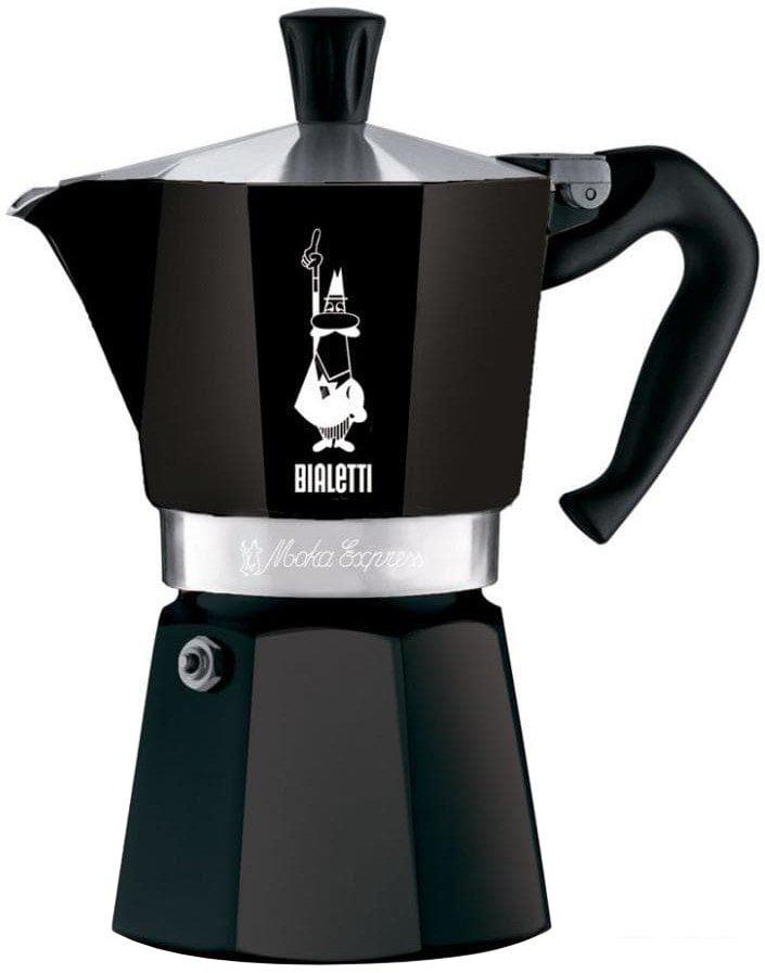 Гейзерная кофеварка Bialetti Moka Express (6 порций, черный)