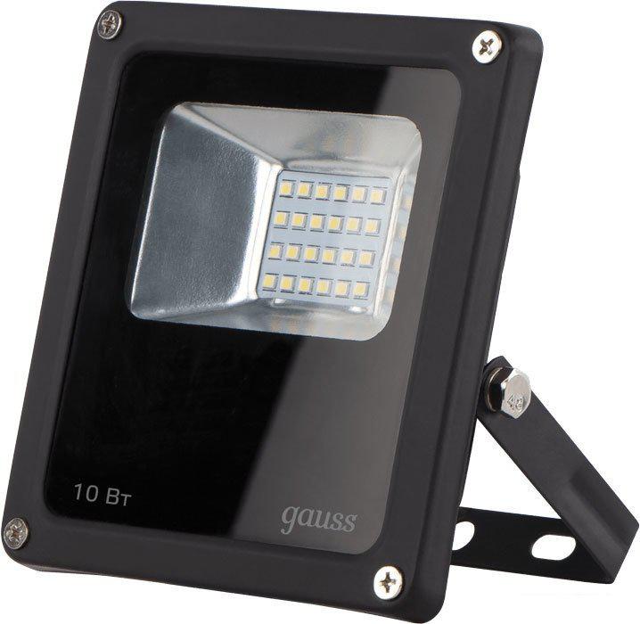 Прожектор Gauss LED 10W IP65 6500K 613100310 (черный)
