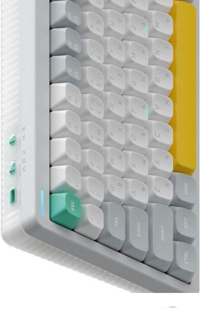 Клавиатура NuPhy Halo75 V2 Ionic White (Raspberry Switch)