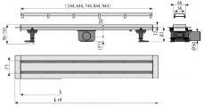 Трап/канал Alcaplast APZ13-DOUBLE9-650 (с решеткой)