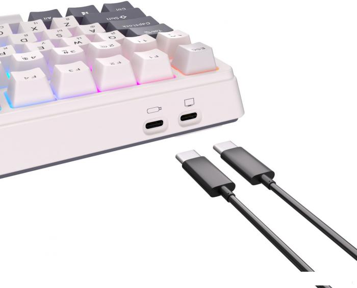 Клавиатура Royal Kludge RK-H81 RGB White Night (RK Cyan)
