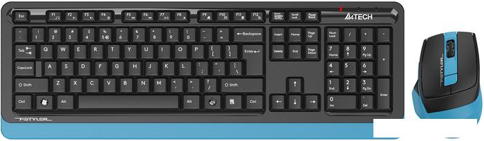 Офисный набор A4Tech Fstyler FG1035 (черный/синий)