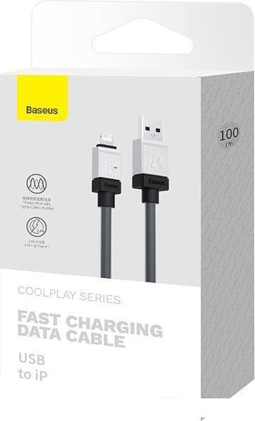 Кабель Baseus CoolPlay Series USB Type-A - Lightning (1 м, черный)