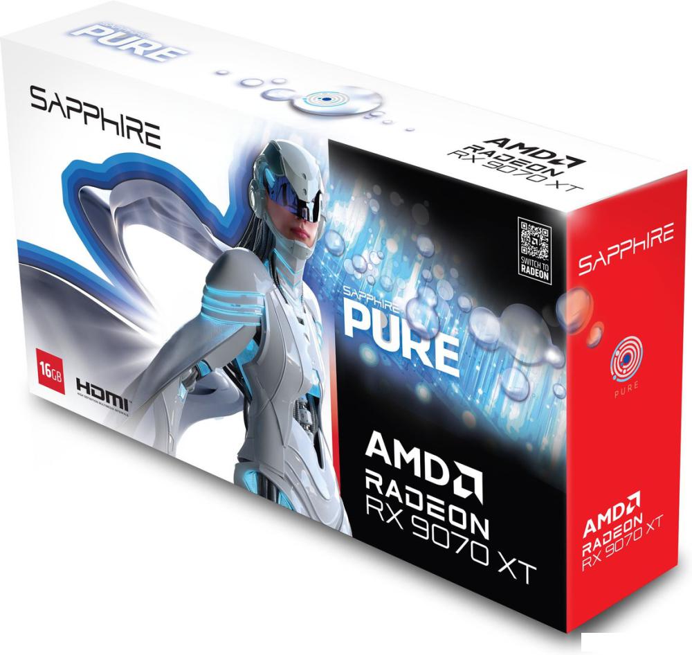 Видеокарта Sapphire Pure Radeon RX 9070 XT 11348-02-20G