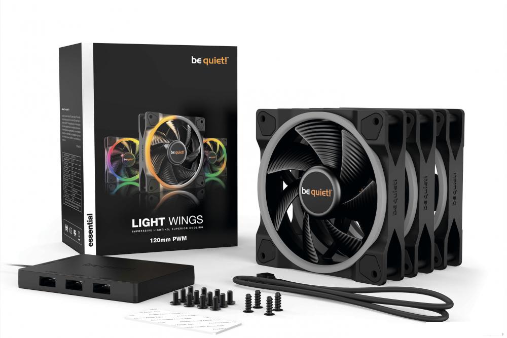 Набор вентиляторов с контроллером be quiet! Light Wings 120mm PWM Triple Pack BL076