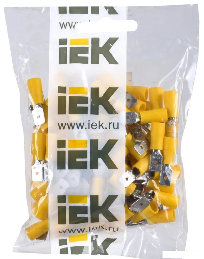 Разъем плоский IEK Рпим URP10-006-D34-6 (100 шт, желтый)