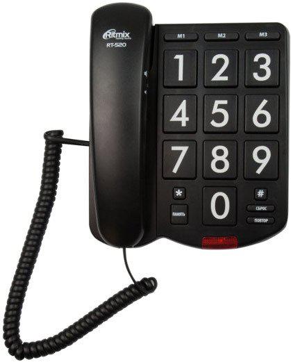 Телефонный аппарат Ritmix RT-520 (черный)