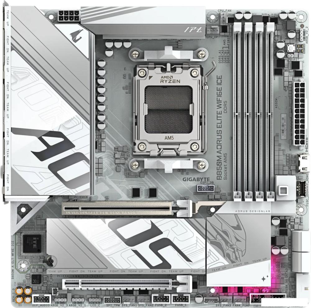 Материнская плата Gigabyte B850M Aorus Elite WiFi6E Ice (rev. 1.0)