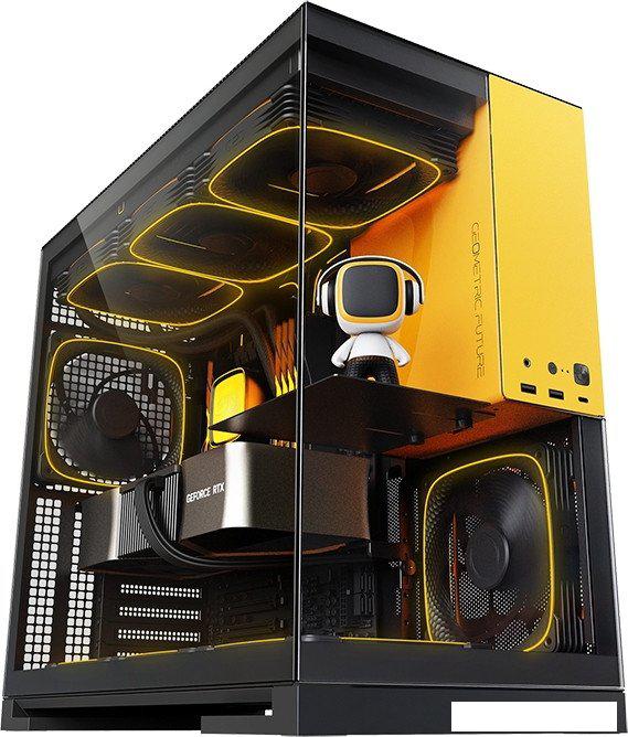 Корпус Geometric Future Model 5 5FAN (черный/желтый)