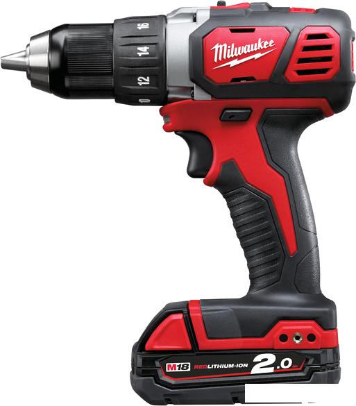 Дрель-шуруповерт Milwaukee M18 BDD-202C 4933443555 (с 2-мя АКБ, кейс)
