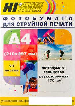 Фотобумага Hi-Black Hi-Image глянцевая двусторонняя A4, 170 г/м2, 20 л [A21133]