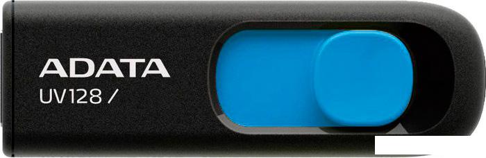 USB Flash ADATA DashDrive UV128 128GB (черный/синий)