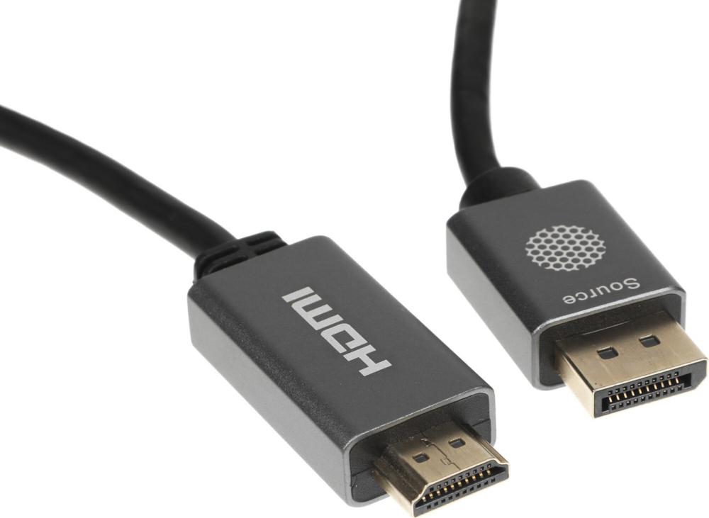 Кабель CACTUS CS-DP-HDMI-1.2-2 HDMI - DisplayPort (2м, черный)