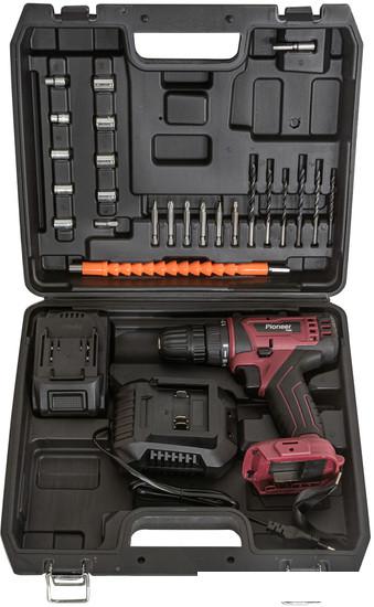 Дрель-шуруповерт Pioneer Tools CD-M2002C-USP (с 2-мя АКБ, кейс, оснастка)