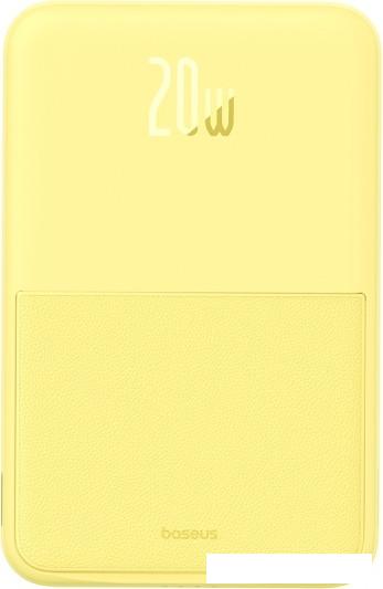 Внешний аккумулятор Baseus MagPro Magnetic Bracket Wireless Fast-Charging Power Bank 20W 5000mAh (желтый)