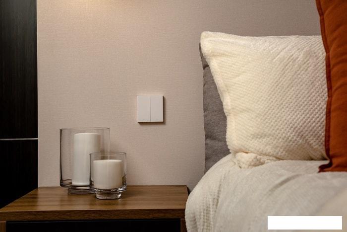 Выключатель Aqara Smart Wall Switch H1 двухклавишный без нейтрали (белый)