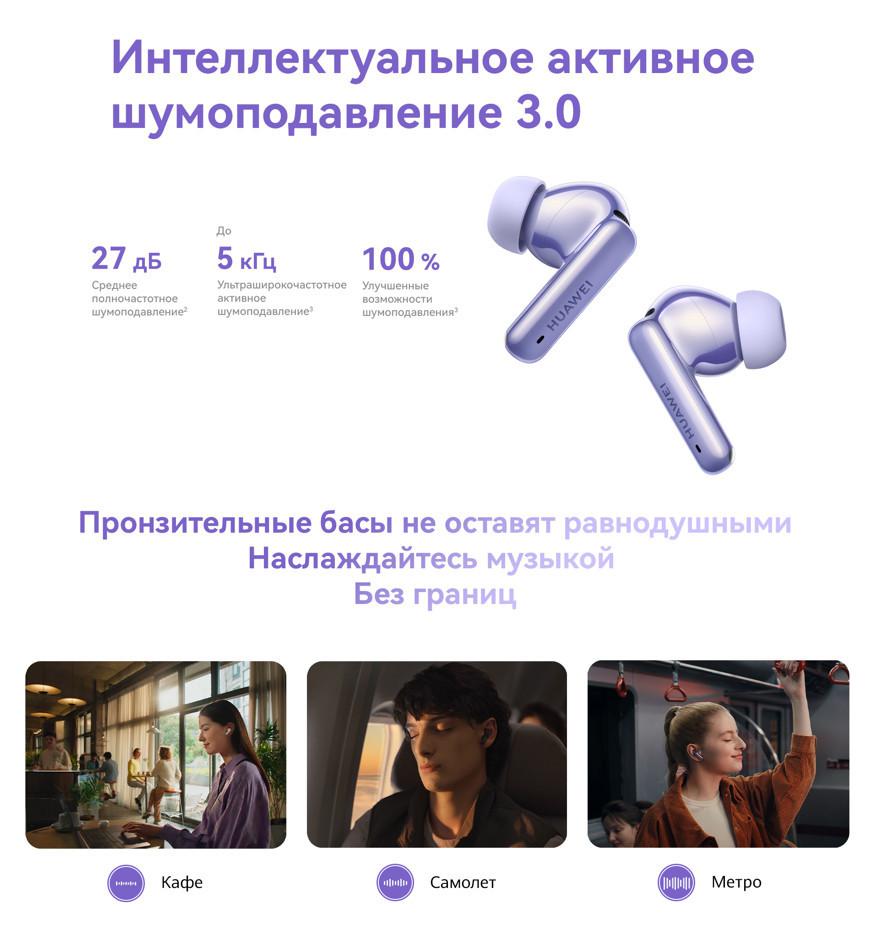 Наушники Huawei FreeBuds 6i (сиреневый, международная версия)