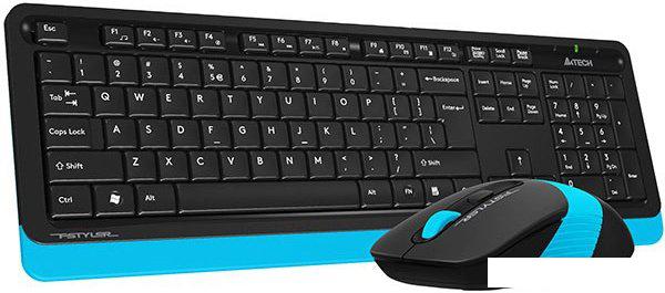Офисный набор A4Tech Fstyler FG1010 (черный/синий)