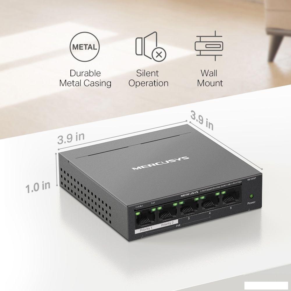 Неуправляемый коммутатор Mercusys MS105GP