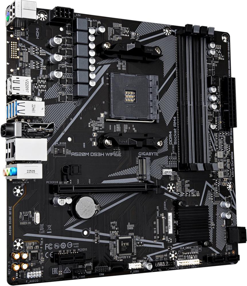 Материнская плата Gigabyte A520M DS3H WiFi6E